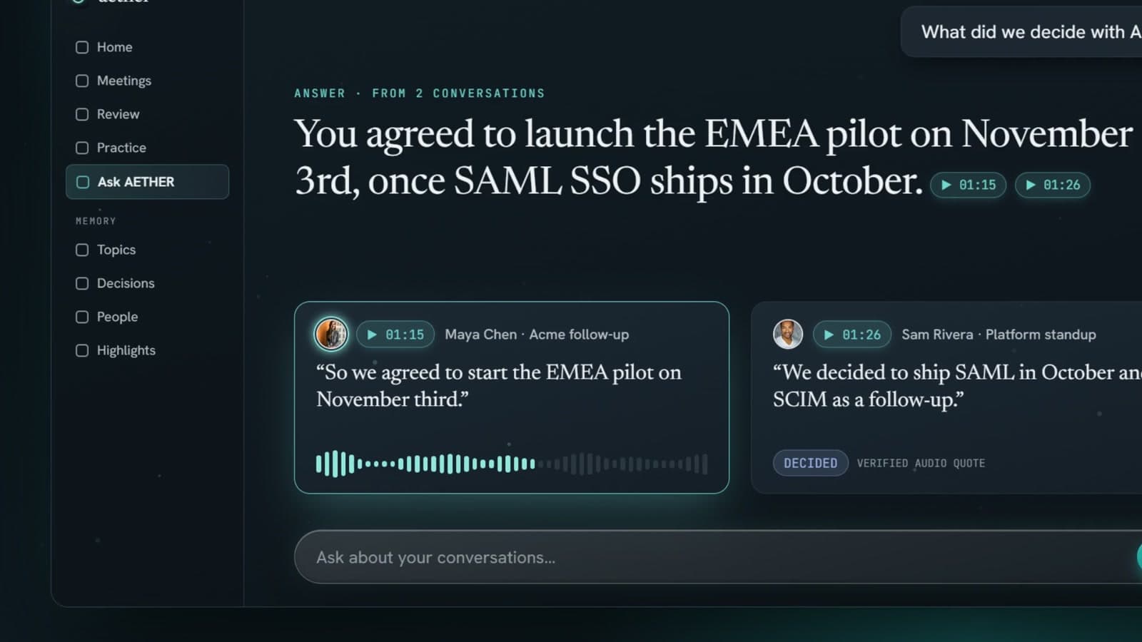 AETHER — SaaS Launch Ad